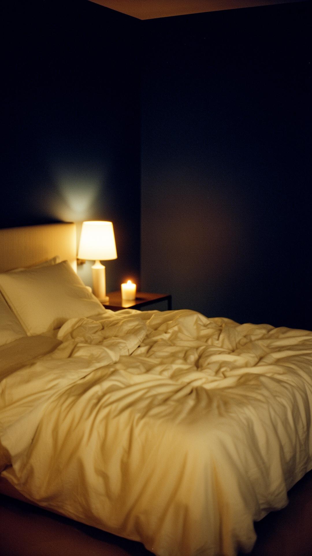 Luxury bedroom at night